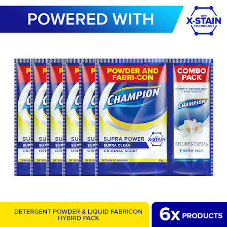 Champion Hybrid Supra Clean Powder with Fresh Day Anti-Bac FabCon